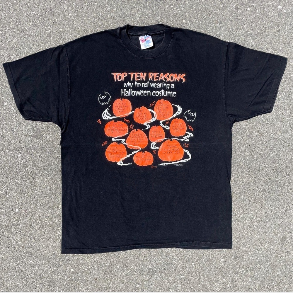 10 Reasons Not Wearing Halloween Costume 1994 Hanes Heavyweight Tee Size (XL)